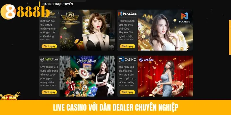 Ánh minh họa: Live casino với dàn Dealer chuyên nghiệp