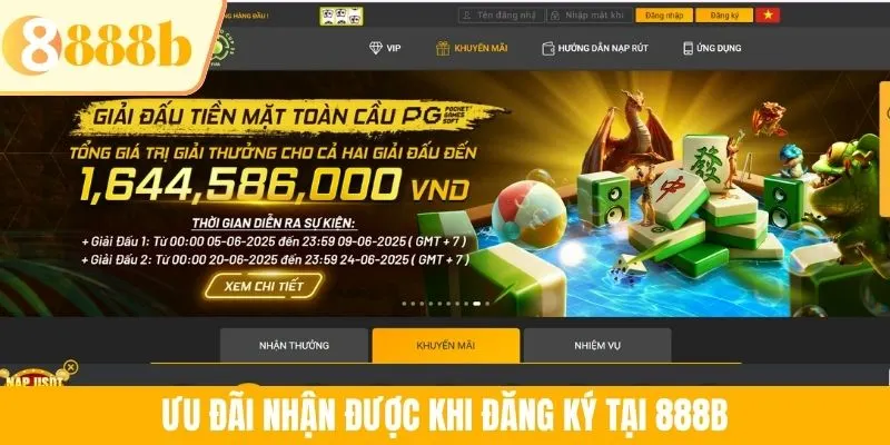 Ưu đãi nhận được khi đăng ký tại 888B