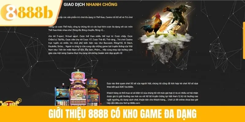 Giới thiệu 888B có kho game đa dạng