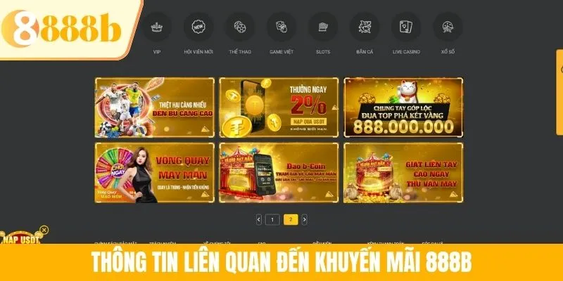 Thông tin liên quan đến khuyến mãi 888B